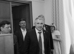 Министр Самарской обл. Иван Пивкин прибыл в Самарскую губернскую думу с сообщением о приватизации ГКП «АСАДО».